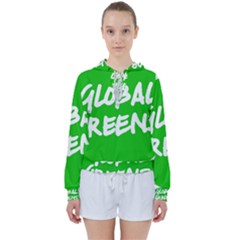 Logo Of Global Greens  Women s Tie Up Sweat by abbeyz71