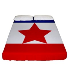Flag Of Yugoslav Partisans Fitted Sheet (queen Size) by abbeyz71