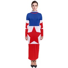 Flag Of Yugoslavia, 1941-1946 Turtleneck Maxi Dress by abbeyz71