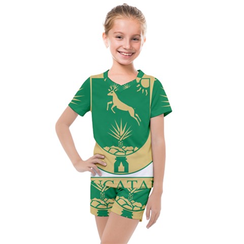 Official Seal Of Yucatán Kids  Mesh Tee And Shorts Set by abbeyz71