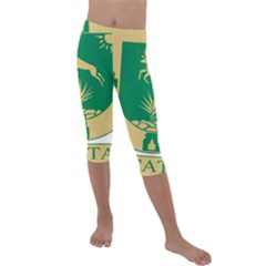 Official Seal Of Yucatán Kids  Lightweight Velour Capri Leggings 