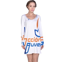 Logo Of Youth Wing Of National Action Party Of Mexico Long Sleeve Nightdress by abbeyz71