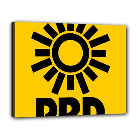 Logo Of Party Of The Democratic Revolution Canvas 14  X 11  (stretched)