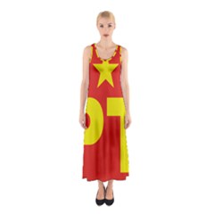 Logo of Mexico s Labor Party Sleeveless Maxi Dress