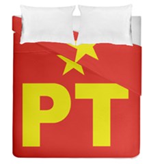 Logo of Mexico s Labor Party Duvet Cover Double Side (Queen Size)