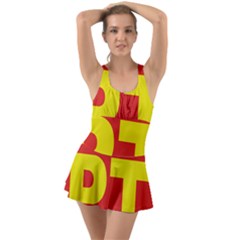 Logo of Mexico s Labor Party Ruffle Top Dress Swimsuit