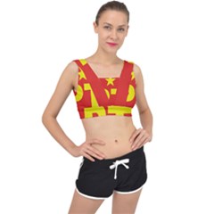 Logo of Mexico s Labor Party V-Back Sports Bra