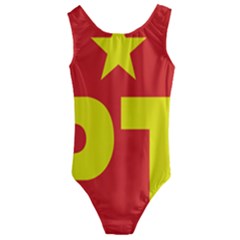 Logo of Mexico s Labor Party Kids  Cut-Out Back One Piece Swimsuit