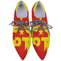 Logo of Mexico s Labor Party Pointed Oxford Shoes