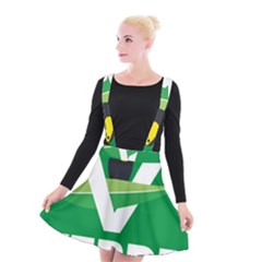 Logo Of Ecologist Green Party Of Mexico Suspender Skater Skirt by abbeyz71