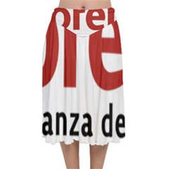 Logo Of Mexico The National Regeneration Movement Party Velvet Flared Midi Skirt by abbeyz71