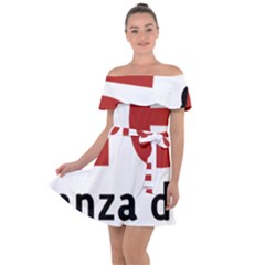 Logo Of Mexico The National Regeneration Movement Party Off Shoulder Velour Dress