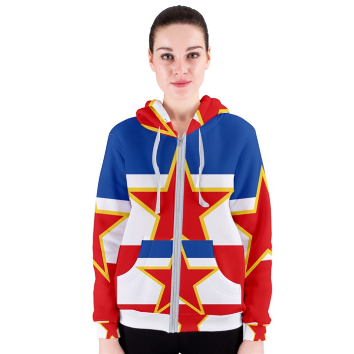 Flag of Yugoslavia, 1946-1992 Women s Zipper Hoodie