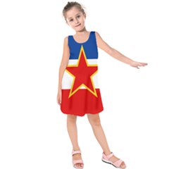 Flag Of Yugoslavia, 1946-1992 Kids  Sleeveless Dress by abbeyz71