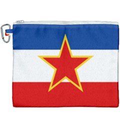 Flag Of Yugoslavia, 1946-1992 Canvas Cosmetic Bag (xxxl) by abbeyz71