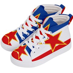 Civil Ensign Of Yugoslavia, 1950-1992 Kids  Hi-top Skate Sneakers by abbeyz71