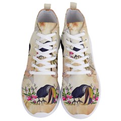 Funny Coutan With Flowers Men s Lightweight High Top Sneakers by FantasyWorld7