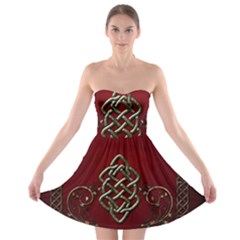 Wonderful Decorative Celtic Knot Strapless Bra Top Dress
