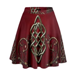 Wonderful Decorative Celtic Knot High Waist Skirt by FantasyWorld7