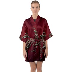 Wonderful Decorative Celtic Knot Quarter Sleeve Kimono Robe by FantasyWorld7