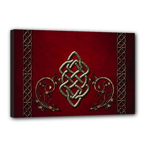 Wonderful Decorative Celtic Knot Canvas 18  X 12  (stretched)