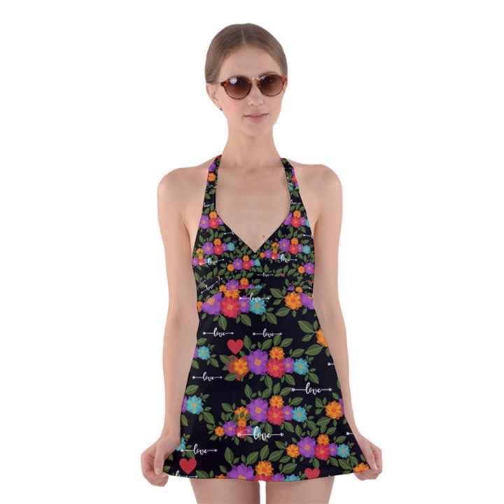 LOVE Halter Dress Swimsuit 