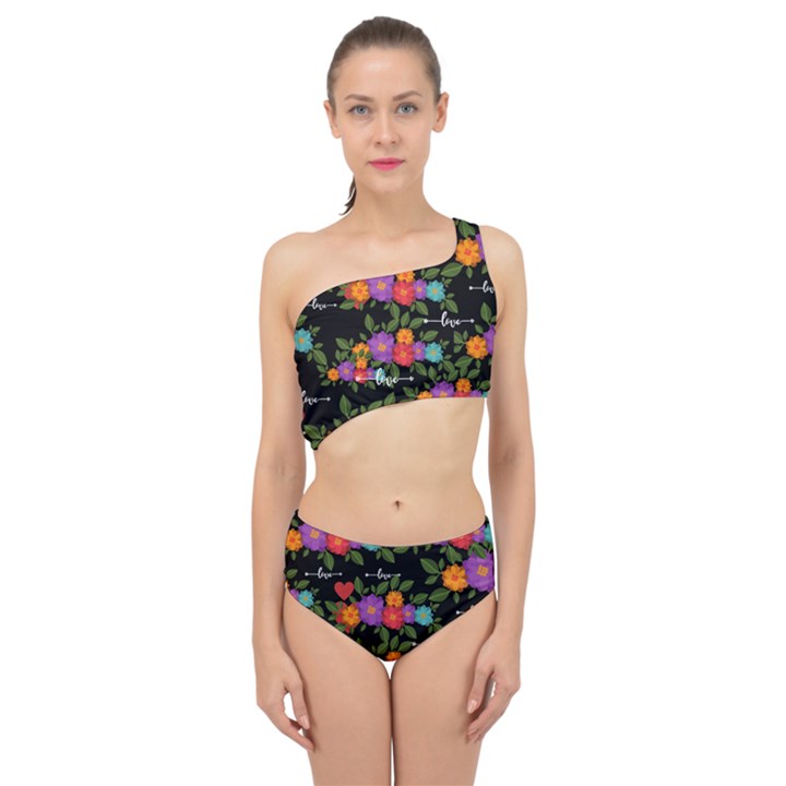 LOVE Spliced Up Two Piece Swimsuit