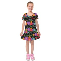 Love Kids  Short Sleeve Velvet Dress by BIBILOVER