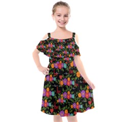 Love Kids  Cut Out Shoulders Chiffon Dress by BIBILOVER