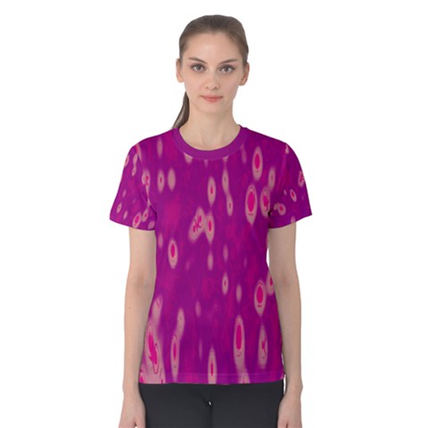 Violet Abstract Women s Cotton Tee by 1dsign