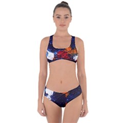 Falling Leaves Criss Cross Bikini Set by WILLBIRDWELL