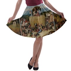 Heronimus Bosch The Haywagon A-line Skater Skirt by impacteesstreetwearthree