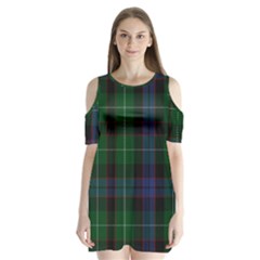 Abercrombie Tartan Shoulder Cutout Velvet One Piece