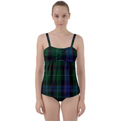 Abercrombie Tartan Twist Front Tankini Set