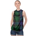 Abercrombie Tartan High Neck Satin Top View1