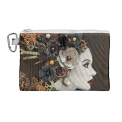Mechanical Beauty  Canvas Cosmetic Bag (large)