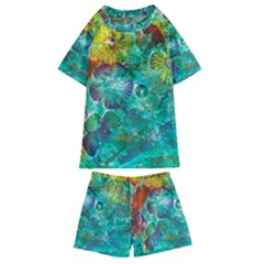 Underwater Summer Kids  Swim Tee And Shorts Set by arwwearableart