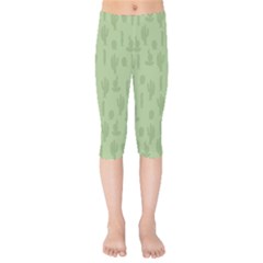 Cactus Pattern Kids  Capri Leggings  by Valentinaart