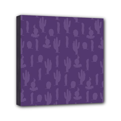 Cactus Pattern Mini Canvas 6  X 6  (stretched) by Valentinaart