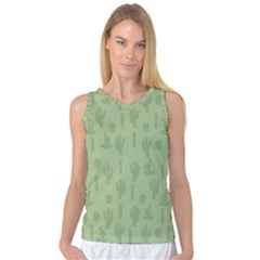 Cactus Pattern Women s Basketball Tank Top by Valentinaart