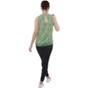 Cactus pattern Mock Neck Chiffon Sleeveless Top View2