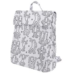Doodle Pattern Flap Top Backpack by Valentinaart