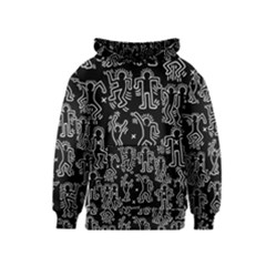 Doodle Pattern Kids  Pullover Hoodie by Valentinaart