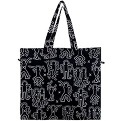 Doodle Pattern Canvas Travel Bag by Valentinaart