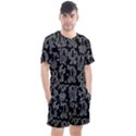 Doodle Pattern Men s Mesh Tee and Shorts Set View1