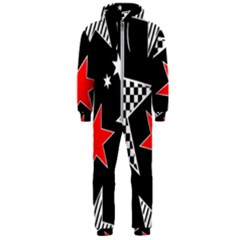 Questioning Anything - Star Design Hooded Jumpsuit (men) 