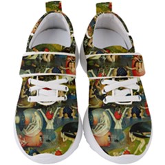 Hieronymus Bosch The Garden Of Earthly Delights (closeup) 2 Kids  Velcro Strap Shoes by impacteesstreetwearthree