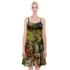 Heronimus Bosch Ship Of Fools Hieronymus Bosch The Garden Of Earthly Delights (closeup) 3 Spaghetti Strap Velvet Dress by impacteesstreetwearthree