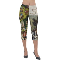 Heronimus Bosch Ship Of Fools Hieronymus Bosch The Garden Of Earthly Delights (closeup) 3 Lightweight Velour Capri Leggings 