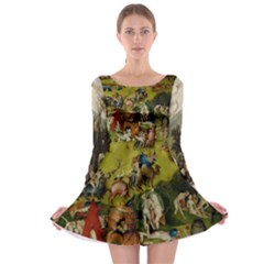 Heronimus Bosch Ship Of Fools Hieronymus Bosch The Garden Of Earthly Delights (closeup) 3 Long Sleeve Skater Dress by impacteesstreetwearthree